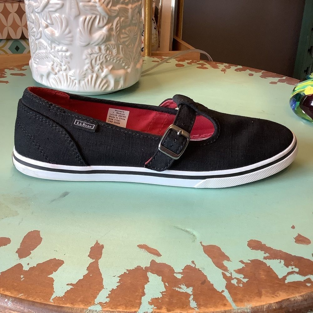 L.L. Bean Black Sneaker Flats